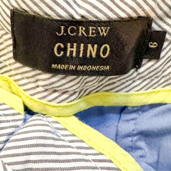 J. Crew Women's Flat Front Mid-Rise Stretch Casual Chino Shorts Periwinkle Blue - Picture 7 of 8